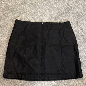 Leather Black Women's Skirt